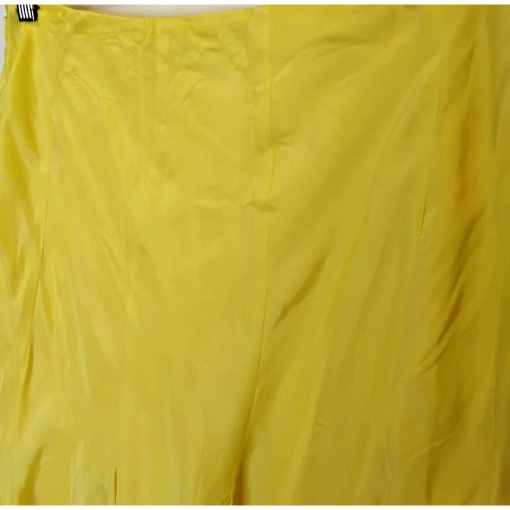 Ted Baker London Silk Handkerchief Skirt Women's 2 Yellow Knee Length #J5853